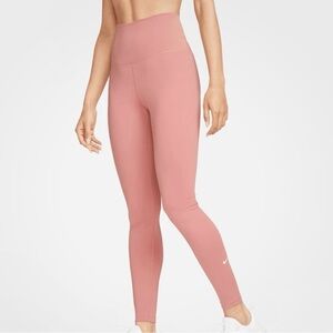 NWT Nike One High Rise Red Stardust Leggings Pink Sz M- DM7278-638